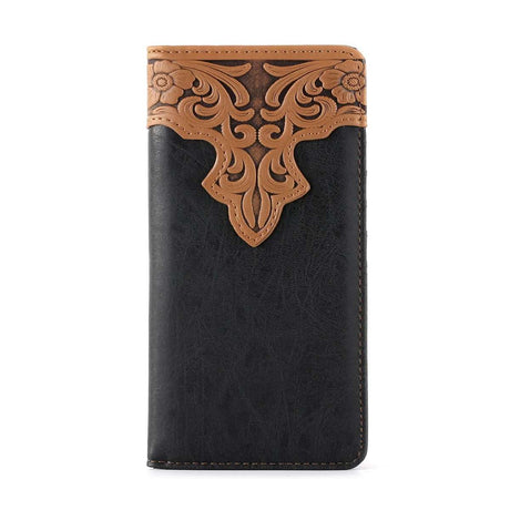 MWRW.Black with Tooled Top.01.jpg Montana West Roper Wallets Image