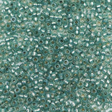 15/0 Seed Beads - Duracoat Silver Lined Dark Mint 8.2g