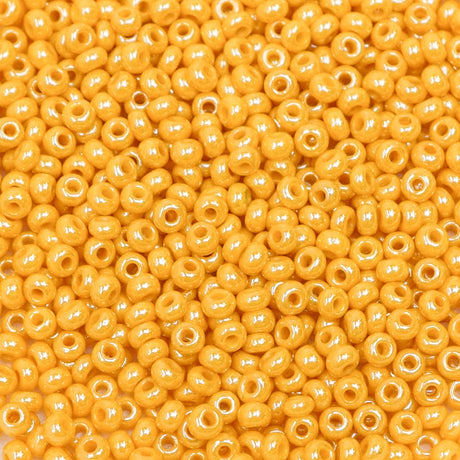 229-108.SLC.1.jpg Seed Beads 10/0 Luster Opaque Yellow - 20g Image