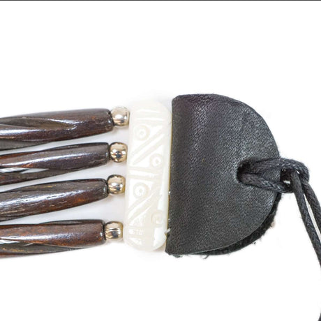 16-5453.SLC.3.jpg Bone Choker - Brown & White Cut Beads Image
