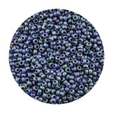 11/0 Seed Beads - Matte Metallic Blue Green 8.5g