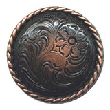 1" Floral Rope Concho - Copper