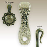 Pendant,Concho,Sp,Lg,Hook