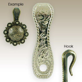 Pendant,Concho,Sp,Lg,Hook