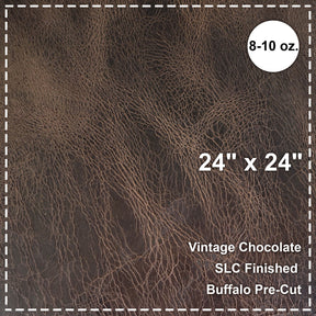 24"x24" Vintage Chocolate Buffalo Pre-Cut