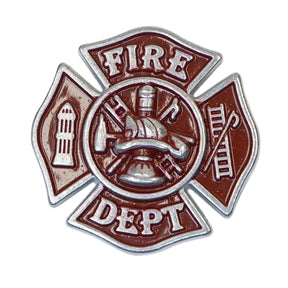 1 1/4" Red Fire Department Concho