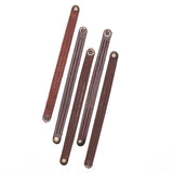 144-47463095.SLC.01.jpg 5pk Oil Tan Mystery Braid Bracelets - Antique Brass Snap Image