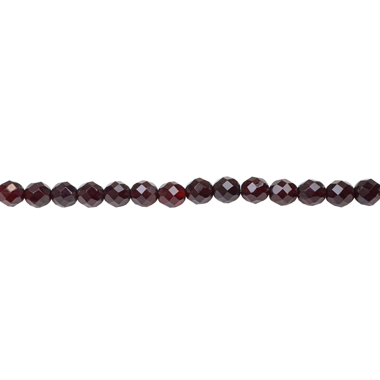 339-113.SLC.1.jpg 8mm Garnet Bead Strand - Firepolished Image