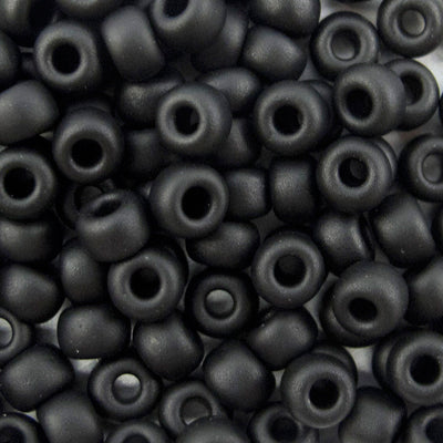 45-69401.SLC.jpg 6/0 Seed Beads - Matte Black 20g Image