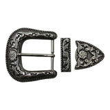 1 ½" Victoria Buckle Set - Antique Silver Plate