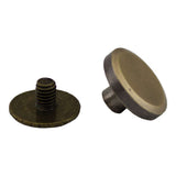3/16" Flat Screw Post - Solid Brass/Nickel Plate 10pk