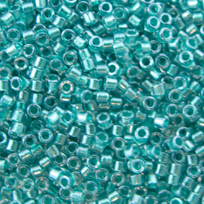 45-113238.SLC.jpg Delica Bead - Lined Crystal/Green Aqua Luster DB238 Image