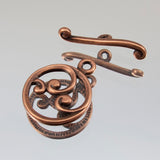 15mm Small Spiral Toggle - Copper Plate