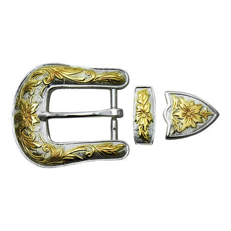 4-187201.SLC.jpg 1" Durango Buckle Set - Silver Plate/Gold Plate Image