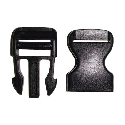 152-124310.SLC.jpg 1 ½" Black Side Squeeze Buckle - Plastic 10pk Image