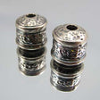 286-1227712.SLC.jpg 11mm Floral Bead Cap - Antique Silver Plate Image