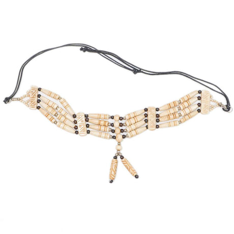 16-5456.SLC.2.jpg Bone Choker - Antique White W/Drop Image