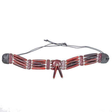16-5454.SLC.2.jpg Bone Choker - Red W/Drop Image