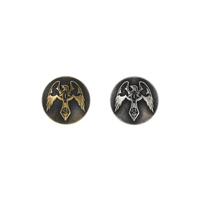 Raven Screw Back Concho
