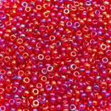 Seed Beads 10/0 Transparent Iris Red - 45g