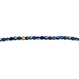 3mm Jet AB Bead Strand - Firepolished
