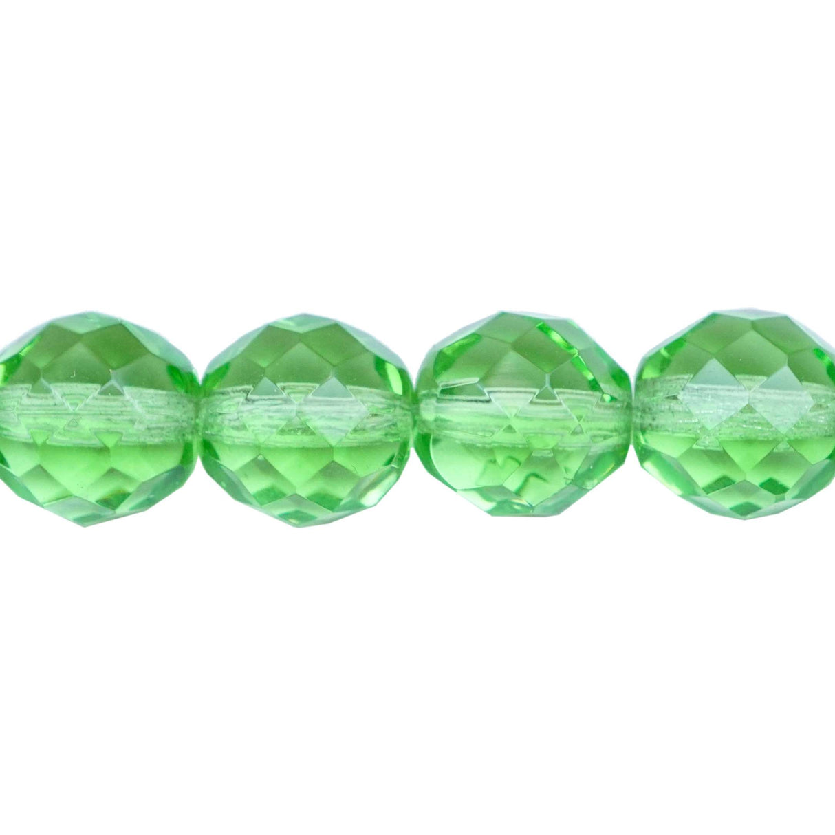 222-4177.SLC.1.jpg 12mm Firepolish Strand - Peridot Image