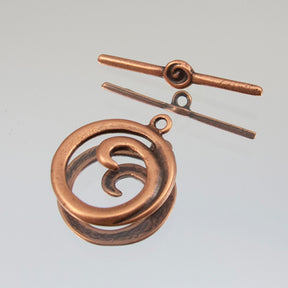 16mm Classic Spiral Toggle - Copper Plate