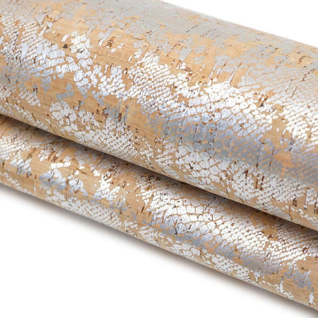 138-06.SLC.2.jpg Full sheet of Natural Cork with Silver Print Image