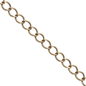 4mm Curb Chain - Antique Brass Ft