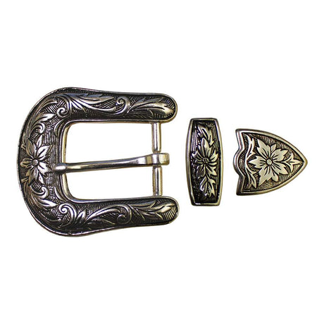 4-187203.SLC.jpg 1" Durango Buckle Set - Antique Silver Plate Image