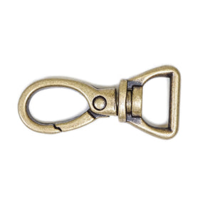 Push Gate Swivel Snap - Antique Brass