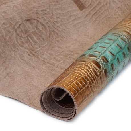 665-1510.SLC.3.jpg Italian Hornback Embossed Side - Turquoise Copper Image