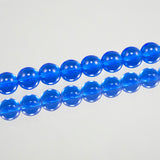 8mm Blue Round Glass Bead Strand