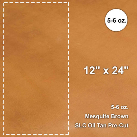 579-1330.SLC.01.jpg Mesquite Brown 5-6 oz. Oil Tan Pre-Cut 12" x 24" Image