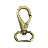 1" Push Gate Swivel Snap - Antique Brass