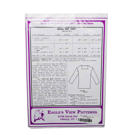 199-60.SLC.02.jpg Indian War Shirt Pattern Image