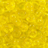 6/0 Seed Beads - Transparent Yellow 20g