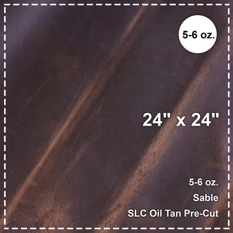 579-1040.SLC.1.jpg Sable 5-6 oz. Oil Tan Pre-Cut 24" x 24" Image