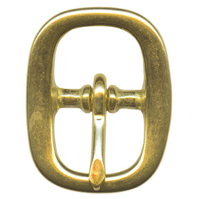 ¾" Center Bar Buckle - Solid Brass