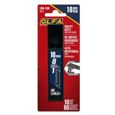 401-9070.SLC.02.jpg 18mm LBB Ultra-Sharp Black Snap Blade - 10 Pack Image