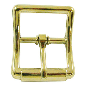 ¾" Center Bar Buckle - Brass Plate