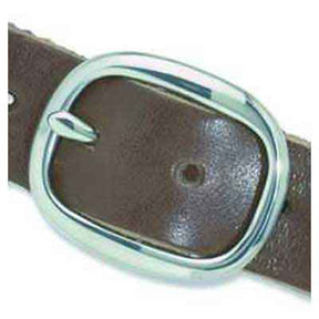 1" Center Bar Buckle - Nickel Plate/Solid Brass