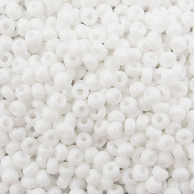 222-144007.SLC.jpg 10/0 Glass Seed Beads - White 110g Image