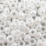 6/0 Seed Beads - White Ceylon 20g