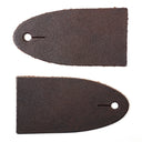 Brown Leather Shape - Strap End Tabs