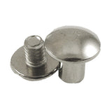 One hundred pack of three eighths inch screw post in nickel plate