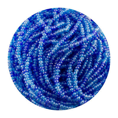 229112011.SLC.jpg Seed Beads 11/0 Aqua Mix Luster - 22g Image