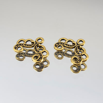 244-306126.SLC.jpg 16mm 5 Strand Dots Link - Gold Plate Image