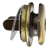 17mm Hexagon Magnetic Snap w/ Eyelet - Antique Brass 10pk