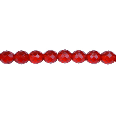 222-4169.SLC.1.jpg 10mm Firepolish Strand - Siam Ruby Image